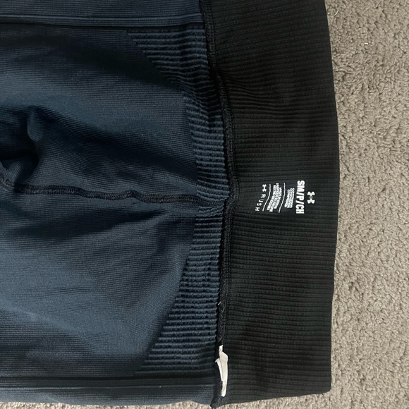 Women's UA Rush Seamless Ankle Leggings Black - Picture 5 of 7